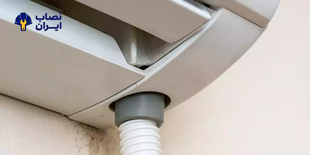 نصب لوله تخلیه آب کولر گازی با شیب استاندارد